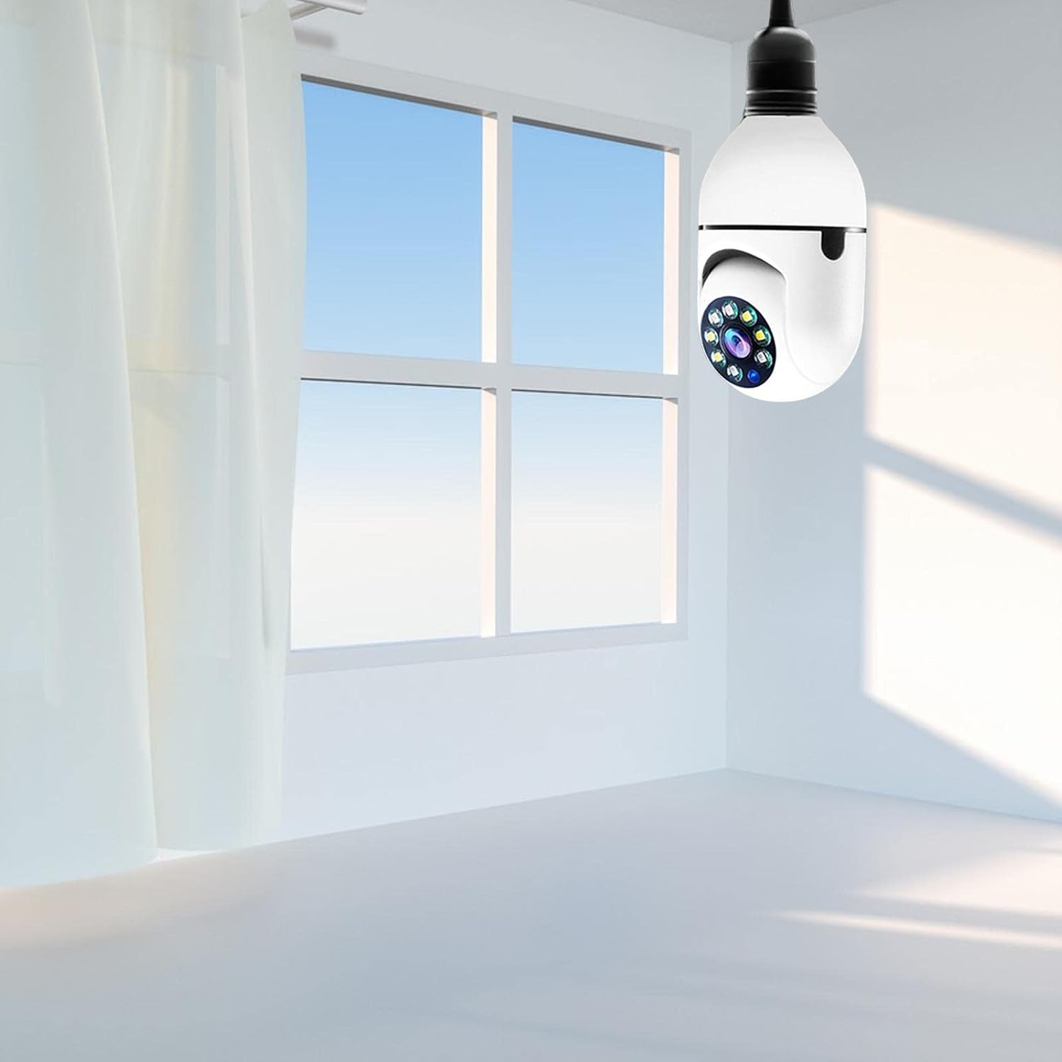1080P E27 Bulb Camera – 5G Wi-Fi & Night Vision