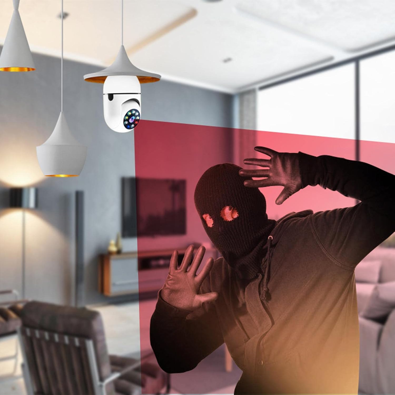 1080P E27 Bulb Camera – 5G Wi-Fi & Night Vision