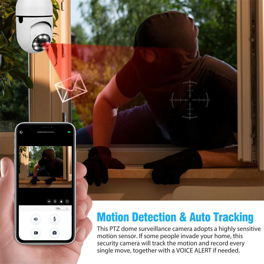 1080P E27 Bulb Camera – 5G Wi-Fi & Night Vision